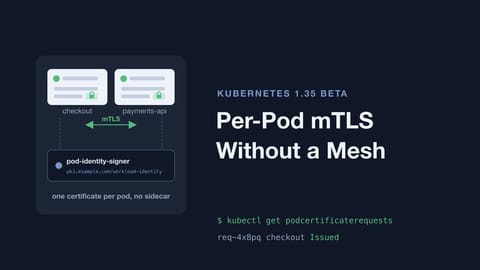 Issue Per-Pod mTLS Certificates with PodCertificateRequest (cover image)