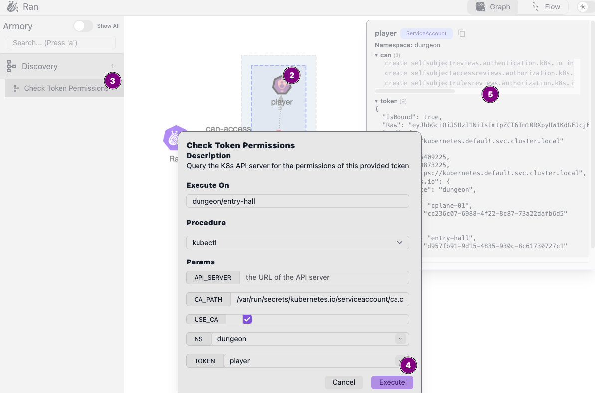 Ran enumerates what the stolen token can do