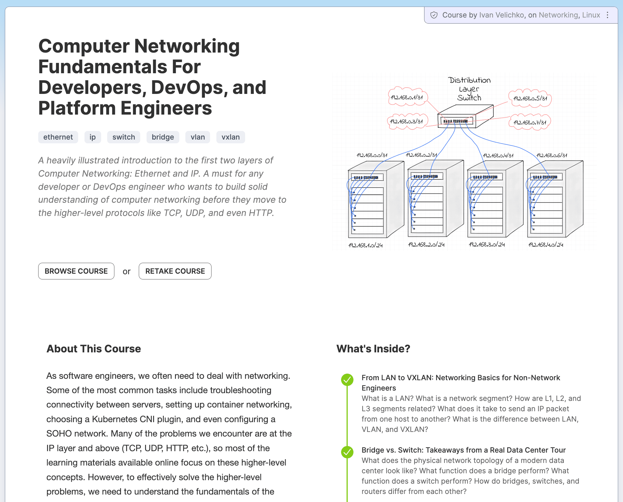 Course example: Computer Networking Fundamentals For Developers