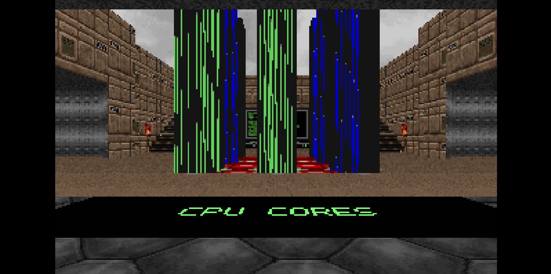 cpu cores glowing along with the amount of utilization
