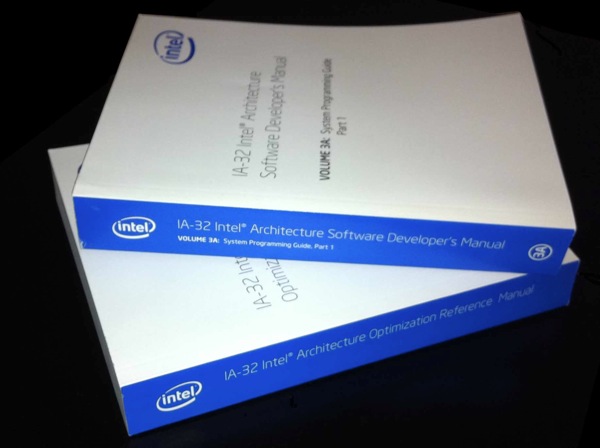 Intel 64 and IA-32 Architectures Software Developer's Manual cover.