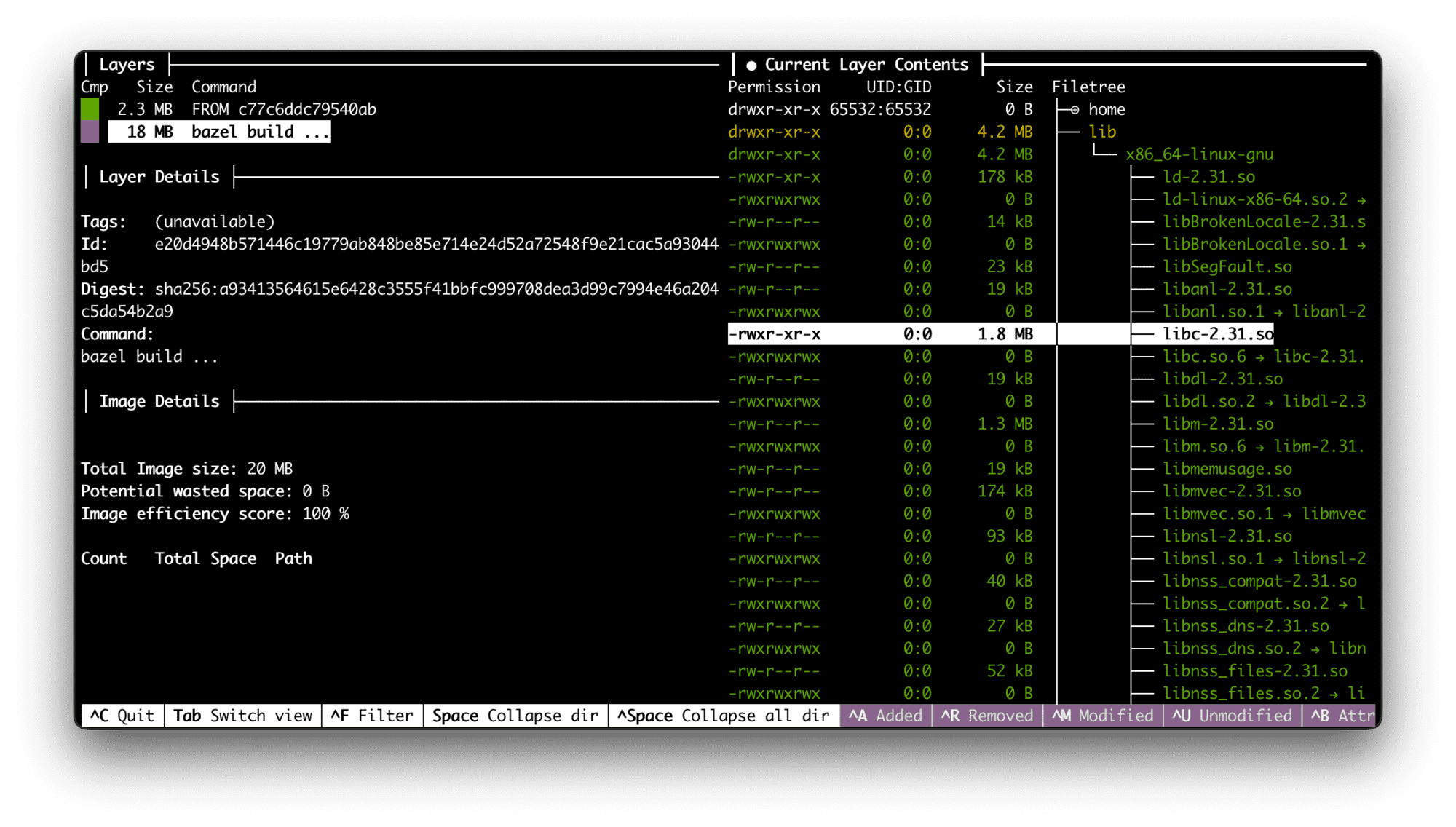 The contents of the gcr.io/distroless/base image.