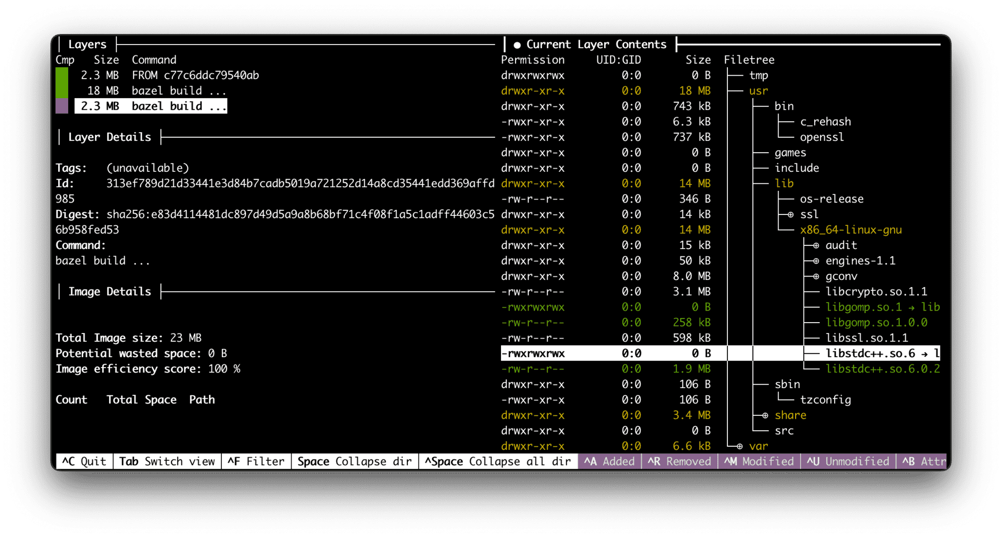 The contents of the gcr.io/distroless/cc image.