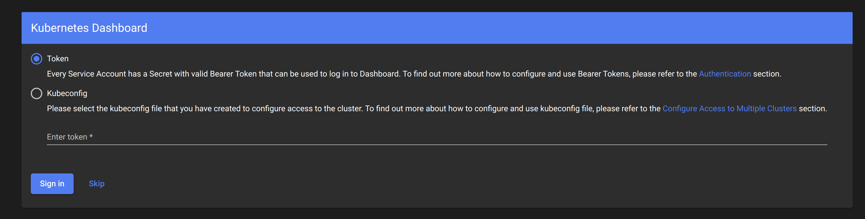 kubernetes-dashboard