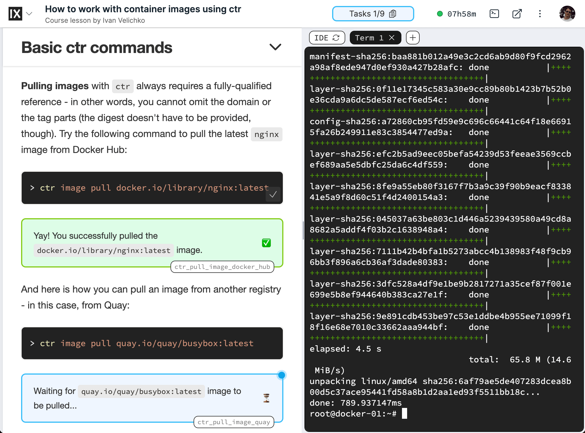 iximiuz Labs Interactive Content Engine in action.