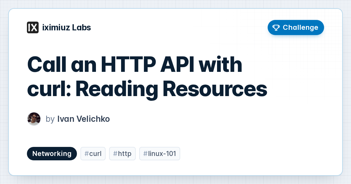 Call an HTTP API with curl: Reading Resources (cover image)