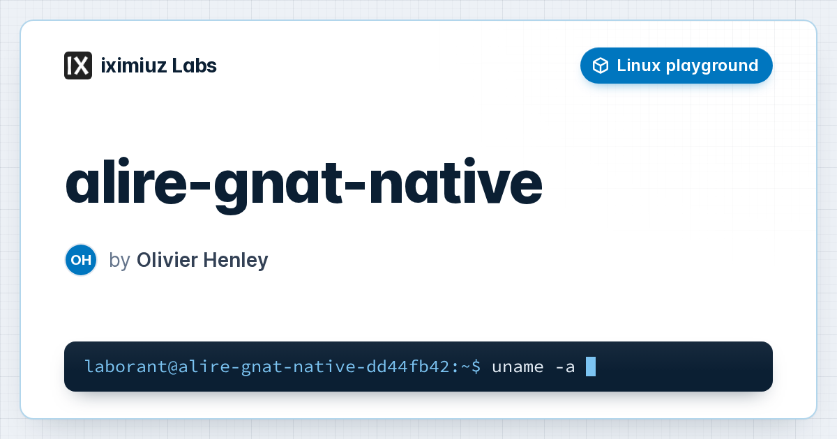 alire-gnat-native playground:
