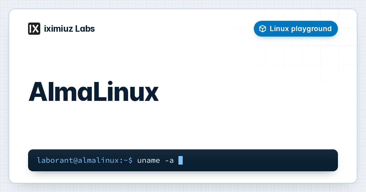 AlmaLinux playground: A vanilla AlmaLinux server, for RHEL fans.